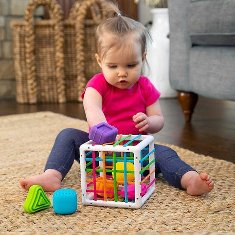 Blocos de Classificação Montessori: Brinquedo Educativo Colorido para Aprendizagem do bebê