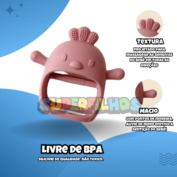 Luva de Dentição de Silicone